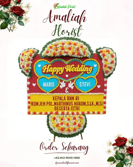 Papan Bunga Pernikahan Payungan
